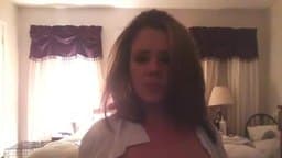 Naughty School Girl Has Fun on the Bed